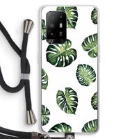 Tropische bladeren: Oppo A94 5G Transparant Hoesje met koord