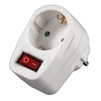 Stekkerdoos/stroom adapter met switch/kinder beveiliging