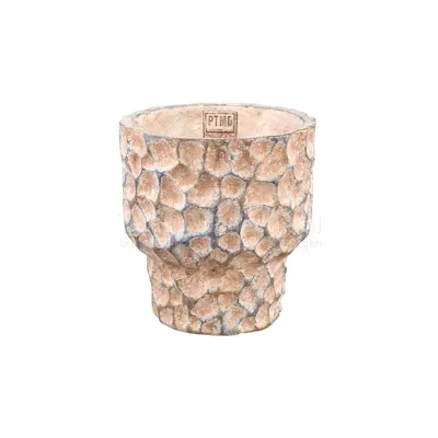 PTMD Bloempot Liselot Bruin Rond Ø18cm