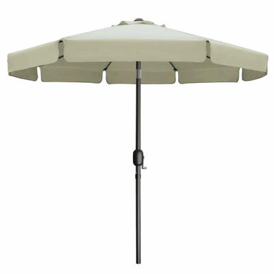 Marbueno Parasol Staal 8 Spaken D300 cm Polyester Beige Tuin, Zwembad, Terras
