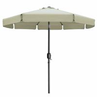 Marbueno Parasol Staal 8 Spaken D300 cm Polyester Beige Tuin, Zwembad, Terras
