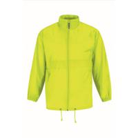 Windjas/windbreaker - heren - fel geel - met capuchon