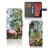 Telefoonhoesje | Met pasjeshouder | voor Samsung Galaxy Xcover 5 Jungle
