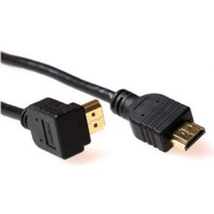 ACT 2 meter HDMI High Speed kabel v2.0 HDMI-A male haaks to HDMI-A male recht