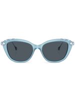 Swarovski lunettes de soleil à monture papillon - Bleu