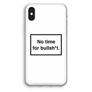 No time: iPhone XS Transparant Hoesje