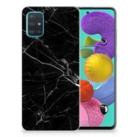 Samsung Galaxy A51 TPU Siliconen Hoesje Marmer Zwart - Origineel Cadeau Vader - thumbnail