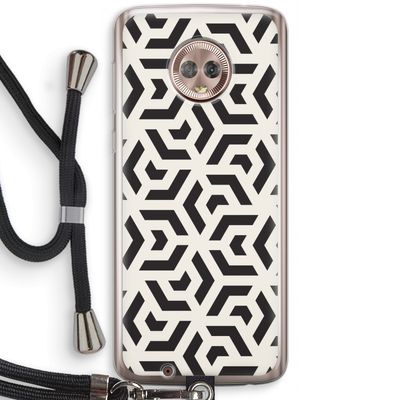Crazy pattern: Motorola Moto G6 Transparant Hoesje met koord