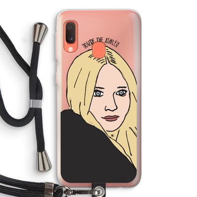 Ashley: Samsung Galaxy A20e Transparant Hoesje met koord