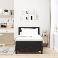 Boxspringbed met matras fluweel zwart 90x200 cm