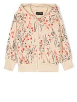 Mini Rodini hoodie Scottish Unicorns à fermeture zippée - Tons neutres