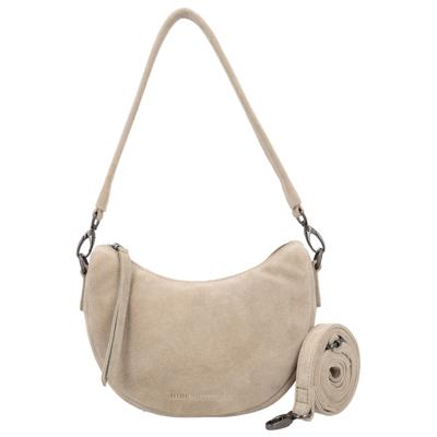 Hide & Stitches Suède Moon Bag Schoudertas Brazos Zand