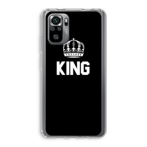 King zwart: Xiaomi Redmi Note 10S Transparant Hoesje