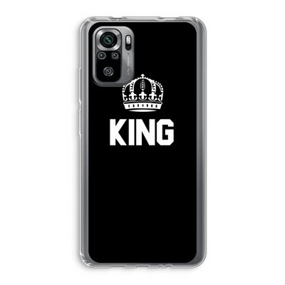 King zwart: Xiaomi Redmi Note 10S Transparant Hoesje