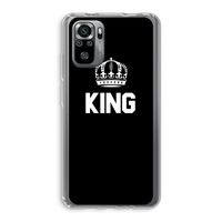 King zwart: Xiaomi Redmi Note 10S Transparant Hoesje