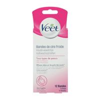 Veet Veet Gezicht Ontharingsstrips - 12 Stuks - Koude Waxstrips voor een Gladde, Verzorgde Huid