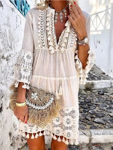 3/4 Sleeve Boho Weaving Dress