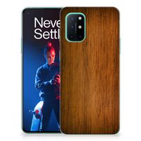 OnePlus 8T Bumper Hoesje Donker Hout - thumbnail