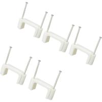 TRU COMPONENTS TC-DNF24203 Spijkerclip 1593095 Bundel-Ø (bereik) 24 mm (max) Tweegats Wit 100 stuk(s)