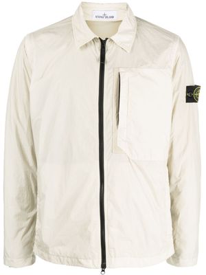 Stone Island veste légère zippée à patch Compass - Tons neutres