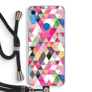 Gekleurde driehoekjes: Huawei Y6s Transparant Hoesje met koord