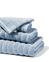 HEMA Handdoek Zware Kwaliteit Structuur Donkergrijs Blauw (blauw)