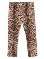 Roberto Cavalli Junior legging à imprimé léopard - Marron