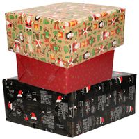 3x Rollen Kerst inpakpapier/cadeaupapier 2,5 x 0,7 meter