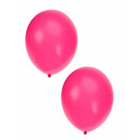25x stuks Neon roze party ballonnen 27 cm   -