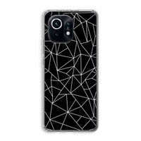 Geometrische lijnen wit: Xiaomi Mi 11 Transparant Hoesje