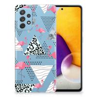 Samsung Galaxy A72 | TPU Hoesje | Flamingo Triangle