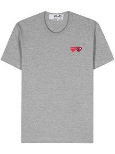 Comme Des Garçons Play t-shirt en coton à patch cœur - Gris