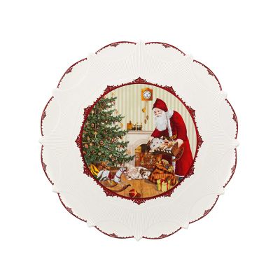 Villeroy & Boch Toy's Fantasy Plat bord groot kerstman en cadeau's