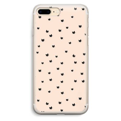 Kleine kattenkopjes: iPhone 7 Plus Transparant Hoesje