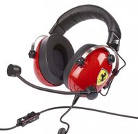 Thrustmaster T.Racing Scuderia Ferrari EDITION Over Ear headset Gamen Kabel Stereo Rood Noise Cancelling Volumeregeling, Microfoon uitschakelbaar (mute) - thumbnail