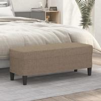 Bankje 100x35x41 cm stof taupe Bankje 100x35x41 cm stof taupe