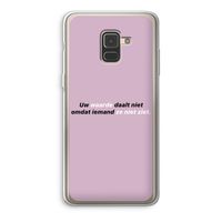 uw waarde daalt niet: Samsung Galaxy A8 (2018) Transparant Hoesje