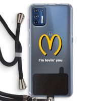 I'm lovin' you: Motorola Moto G9 Plus Transparant Hoesje met koord