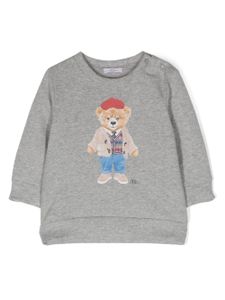 Le Bebé Enfant sweat en coton à imprimé Teddy-Bear - Gris