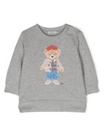 Le Bebé Enfant sweat en coton à imprimé Teddy-Bear - Gris - thumbnail