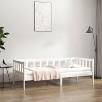 Slaapbank zonder matras 80x200 cm massief grenenhout wit