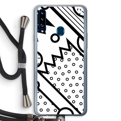 Pop Art #4: Samsung Galaxy A20s Transparant Hoesje met koord
