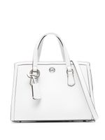 Michael Kors sac à main en cuir à plaque logo - Blanc