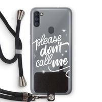 Don't call: Samsung Galaxy A11 Transparant Hoesje met koord