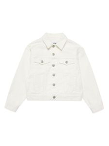 MM6 Maison Margiela Kids veste en jean à logo brodé - Blanc