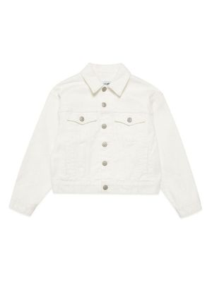 MM6 Maison Margiela Kids veste en jean à logo brodé - Blanc
