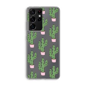 Cactus Lover: Samsung Galaxy S21 Ultra Transparant Hoesje