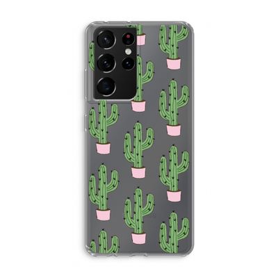 Cactus Lover: Samsung Galaxy S21 Ultra Transparant Hoesje