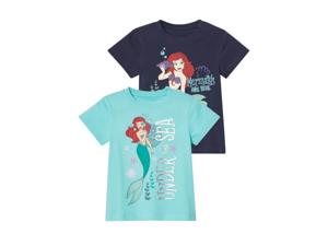 2 kinder T-shirts (De kleine zeemeermin, 98/104)