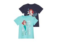 2 kinder T-shirts (De kleine zeemeermin, 98/104)